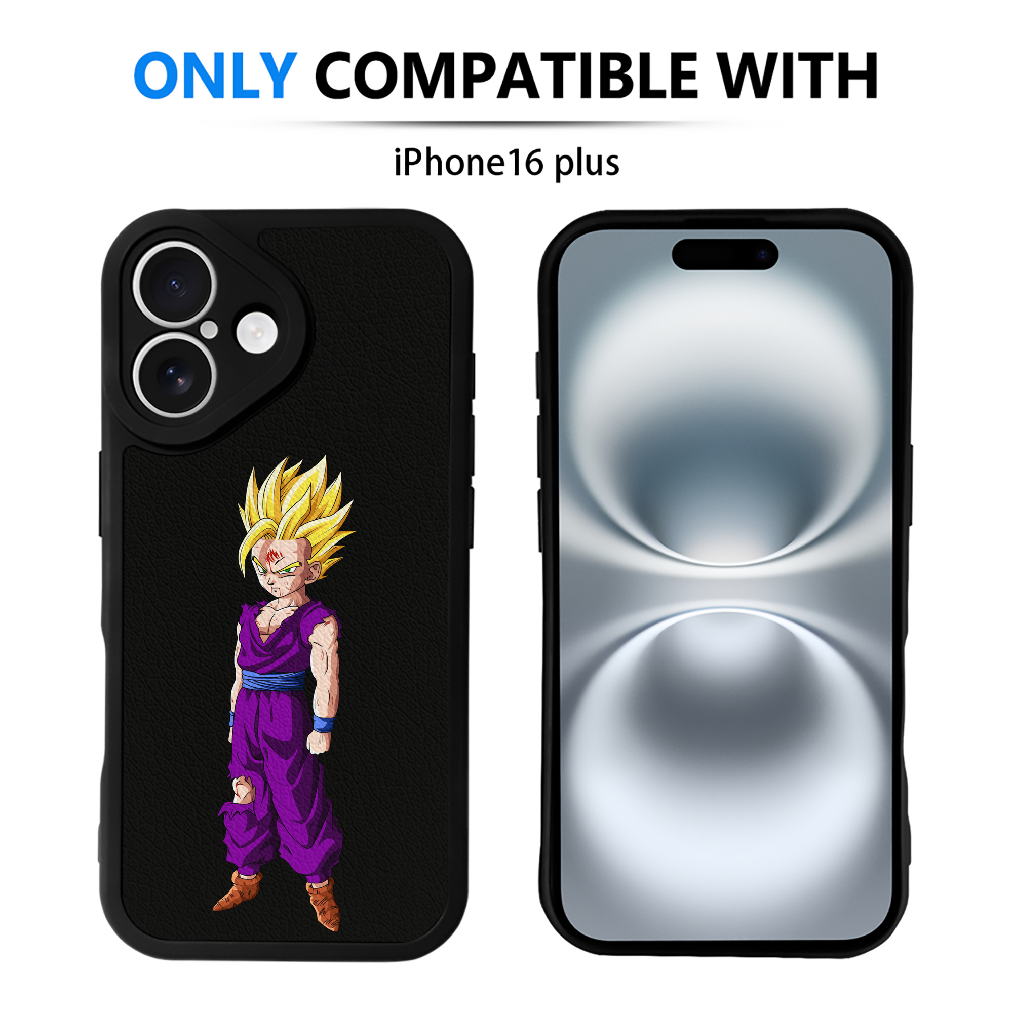 （画像用） ドラゴンボール 孫 悟飯（そんごはん）DRAGON BALL Son Gohan 【iPhone 16シリーズ対応】シリコンスマホケース（レザー調） 材質：シリコン